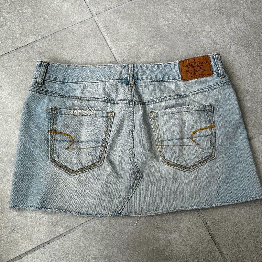 American Eagle Women’s Jean Short Skirt Size 12 - Picture 3 of 5